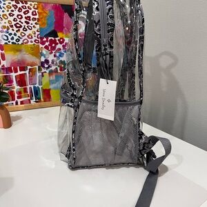 Vera Bradley Clear Backpack with Black and Gray Accents